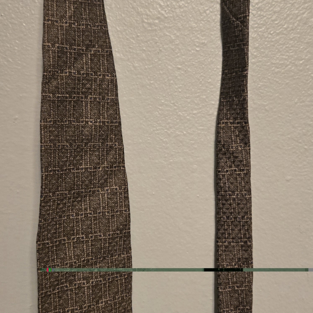 Kenneth Cole Brown Patterned Tie